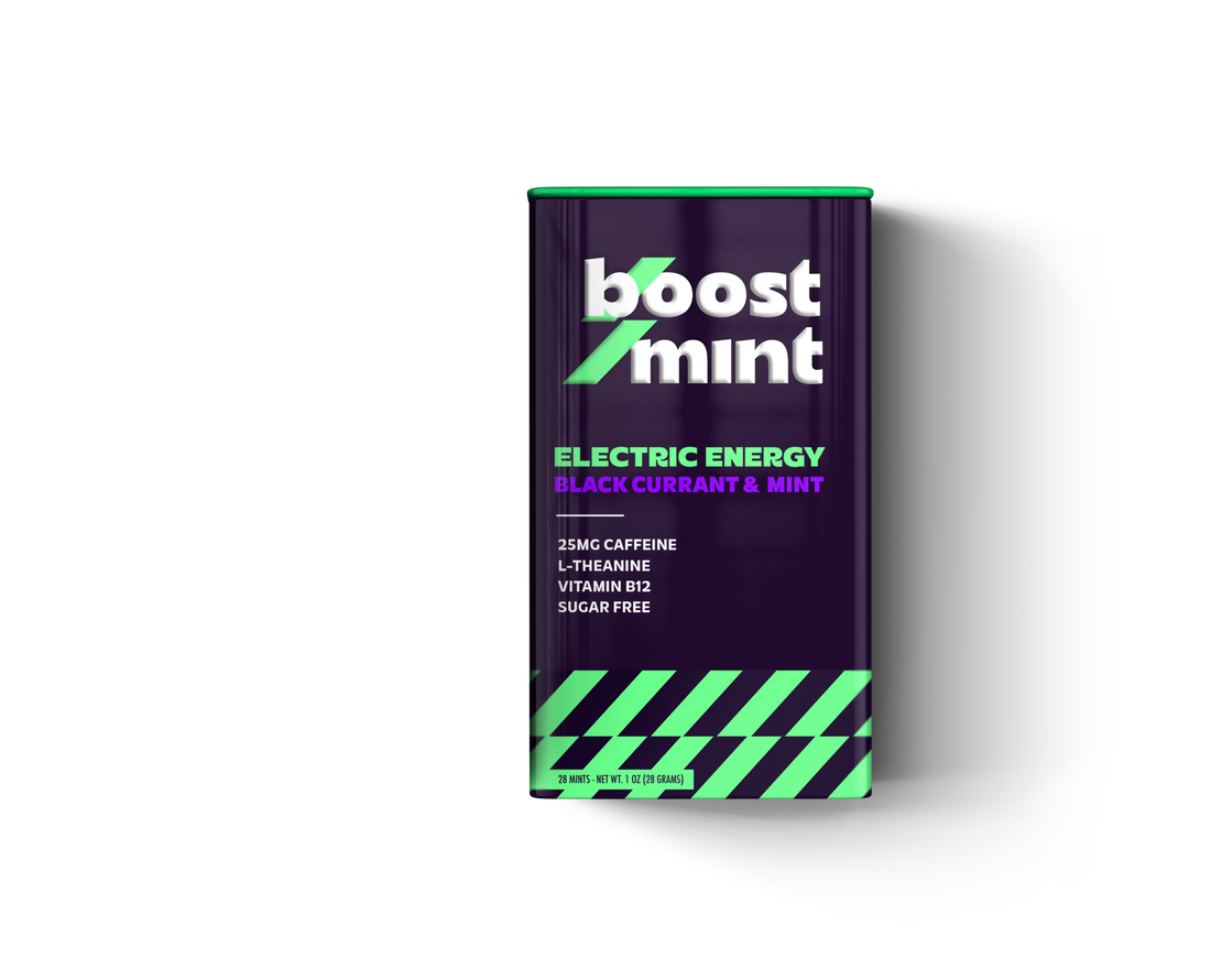 BoostMint caffeine mints compared to coffee for portable energy