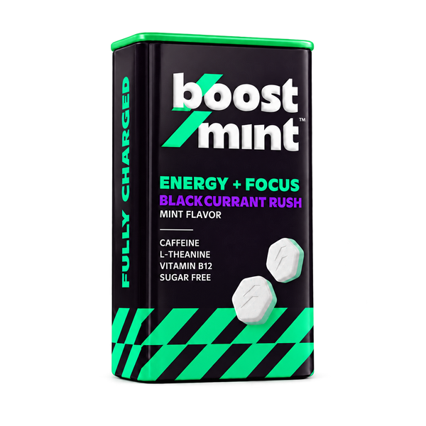 BoostMint tin in an illustrative counter placement