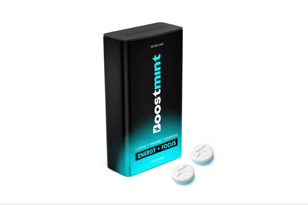 BoostMint energy mints for clean, sugar-free energy
